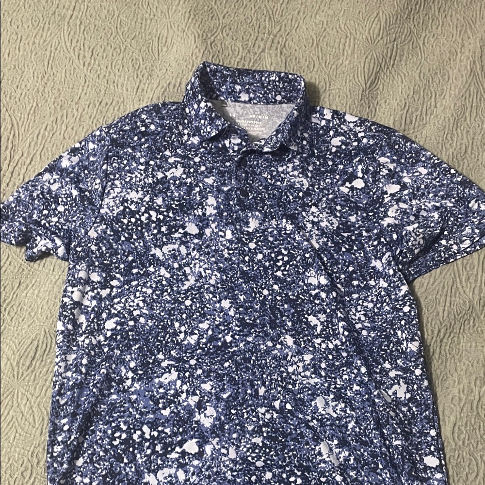 Under Armour The Playoff Polo Purple/Navy Blue and White Golf Polo
